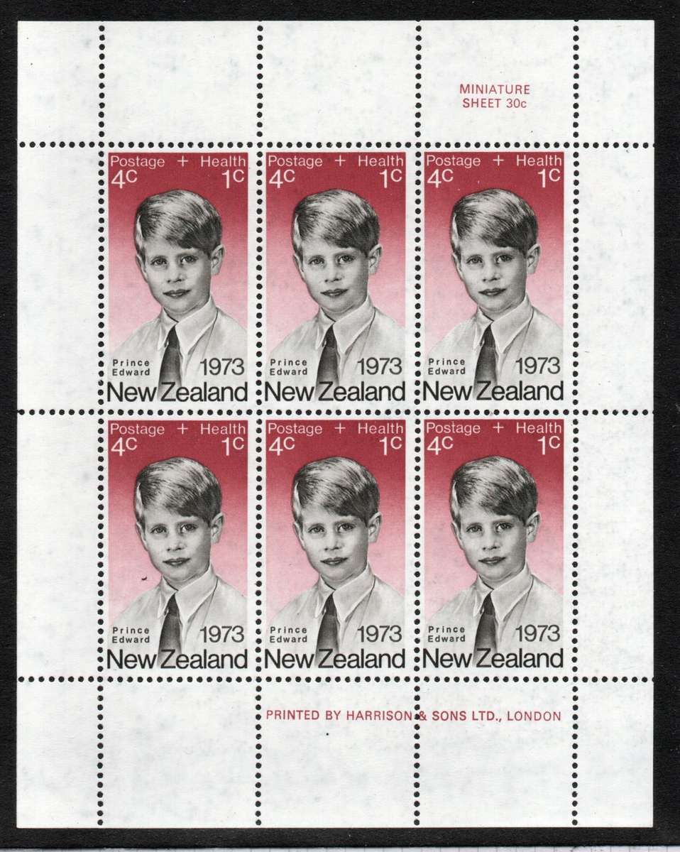 New Zealand 1973 Health Stamps set of 2 in sheets of 6 unmounted mint. SG MS 1033. Cat £16 (2012)