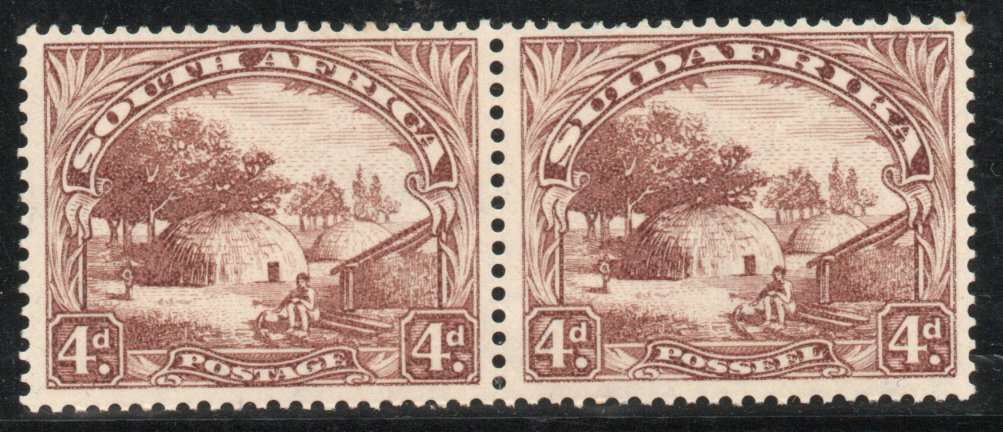 South Africa 1930-45 Roto printing 4d (redrawn) upright wmk umm. SACC 47c. Cat R120 (2023-25)
