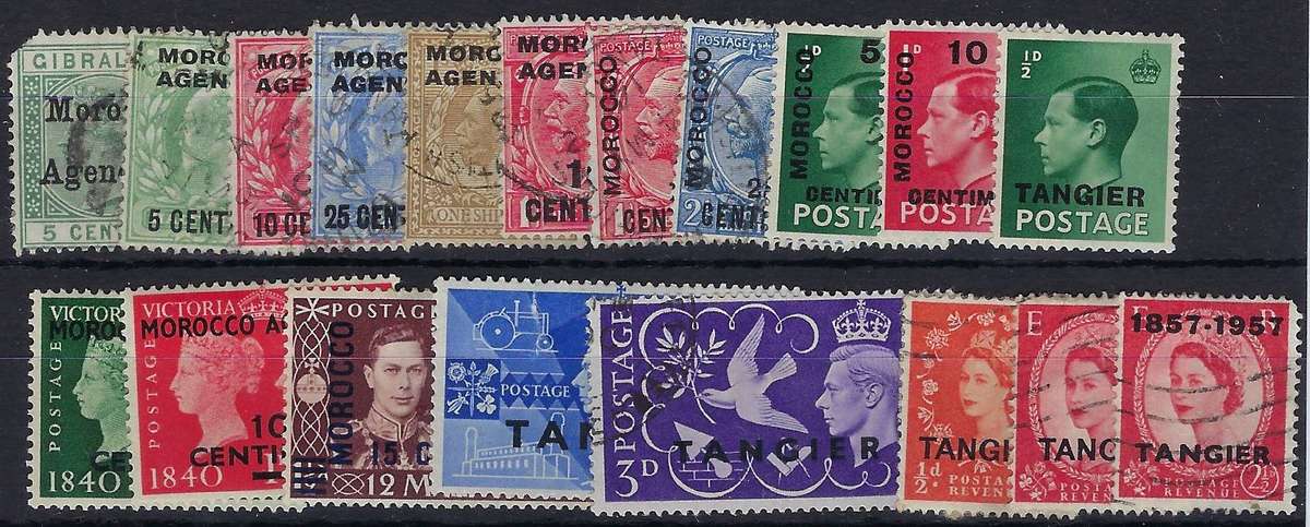 MOROCCO AGENCIES 1935-57, m and used collection, overprint on king george v