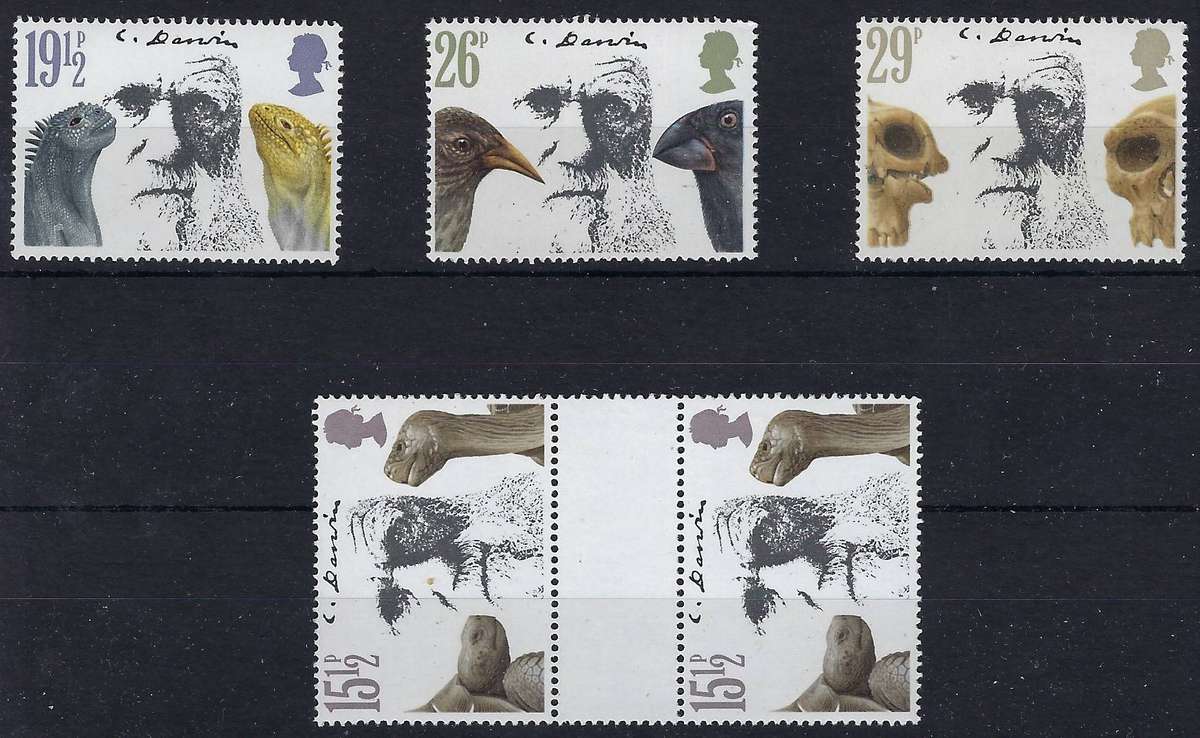 GREAT BRITAIN   198215 1/2d-29dmmSG 1175/1178cent death of charles darwin  CAT R 85