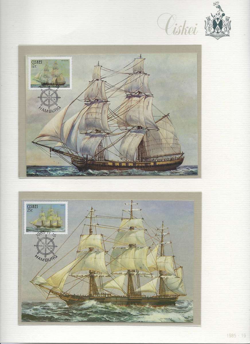 CISKEI TBV 1985 collection of envelopes and stamps, mm, in arch folder, 35+ pages  CAT R 900