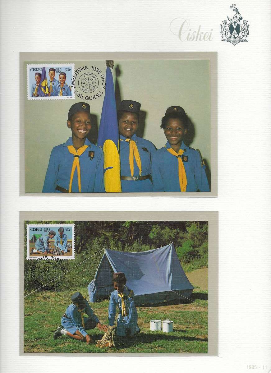 CISKEI TBV 1985 collection of envelopes and stamps, mm, in arch folder, 35+ pages  CAT R 900