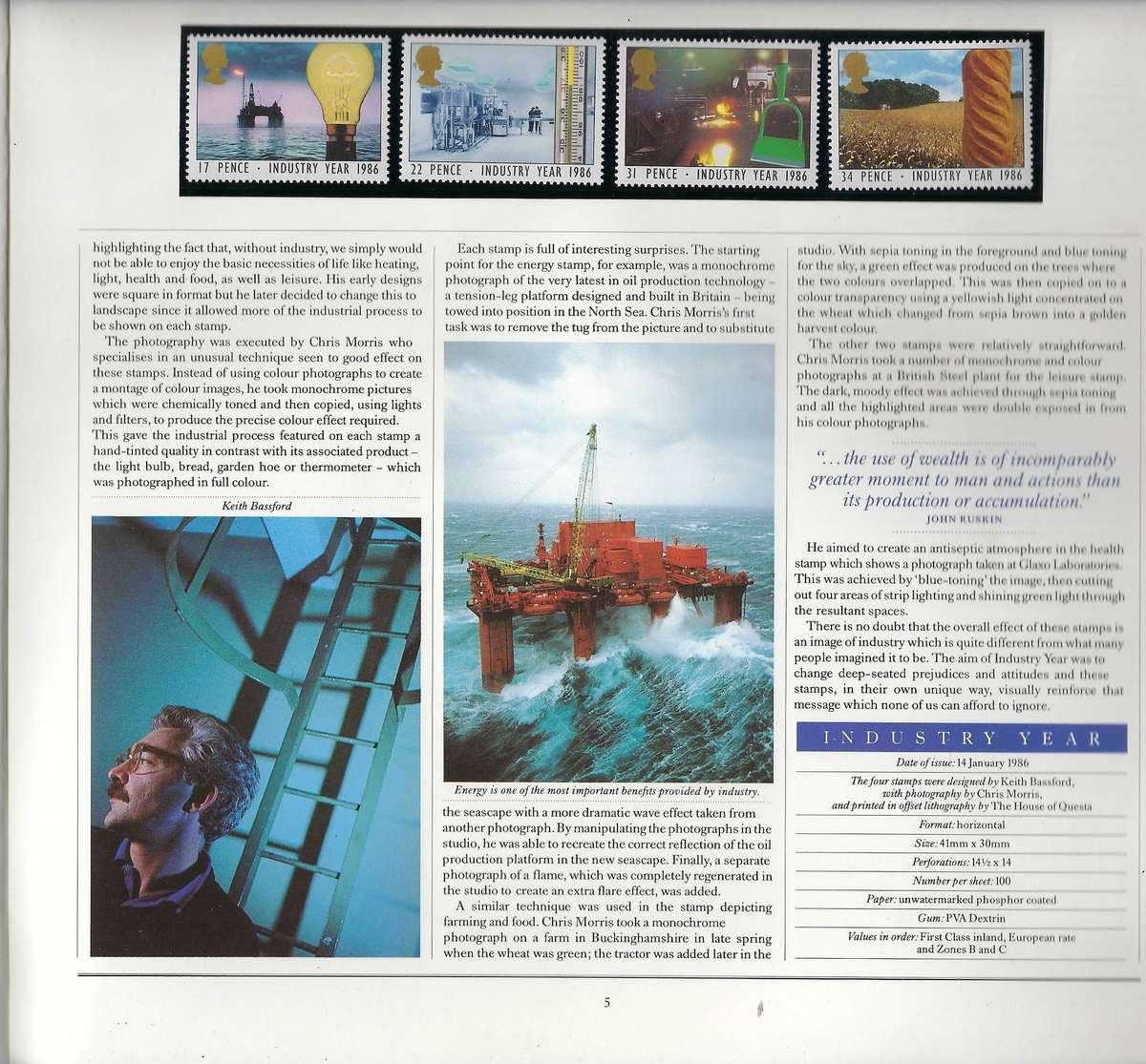 ENGLAND ROYAL MAIL SPECIAL STAMPS 1986 in commemorative hard cover book  mm  CAT R 2000