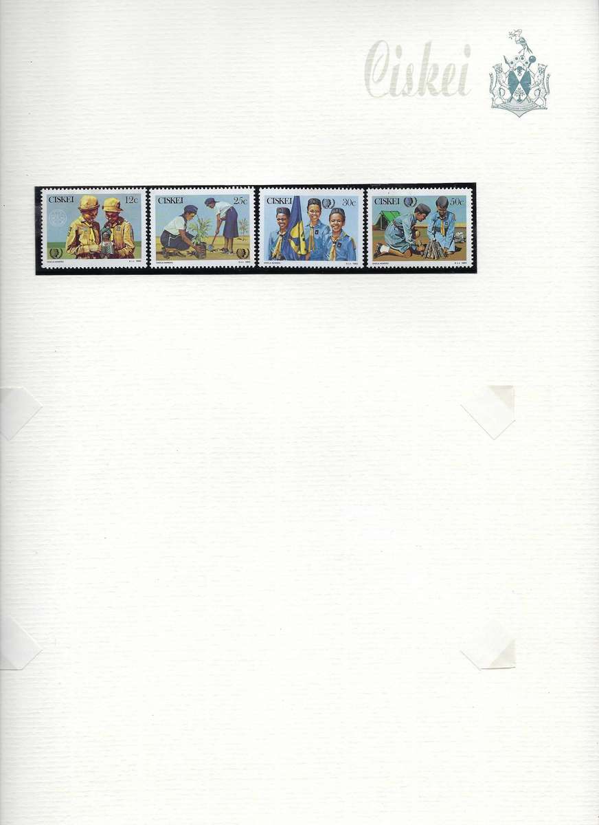 CISKEI TBV 1985 collection of envelopes and stamps, mm, in arch folder, 35+ pages  CAT R 900