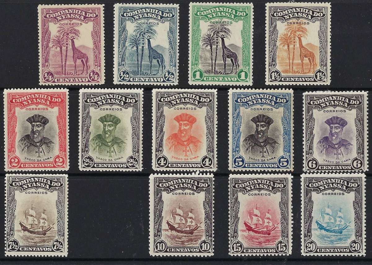 NYASSA COMPANY 1921 1/4c-20c m SG 96/123,  125/127 multicolour CAT GBP 12