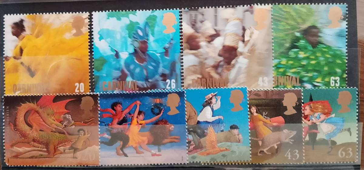 GREAT BRITAIN 1998 20d-63d m SG 2050/4,  2055/58  various multicolour  CAT GBP 10.5