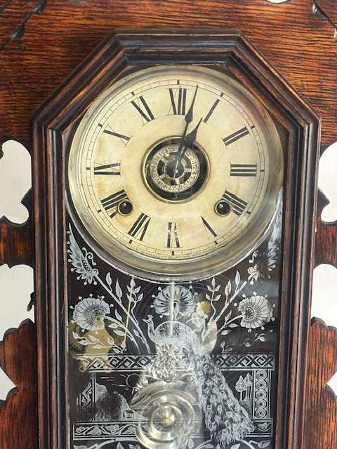 Circa 1900 American Ansonia 8 day 'Gingerbread' mantel clock