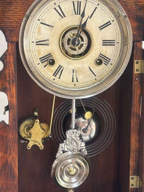 Circa 1900 American Ansonia 8 day 'Gingerbread' mantel clock