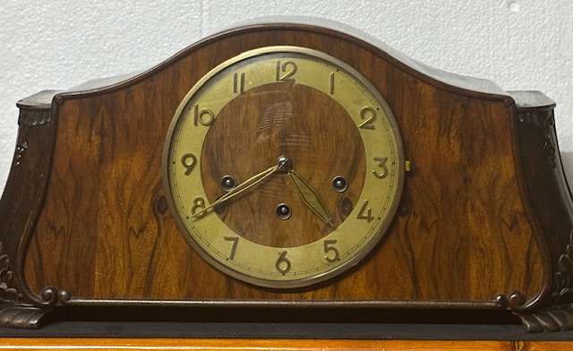 JUNGHANS CHIMING MANTEL CLOCK BLACK FOREST GERMANY