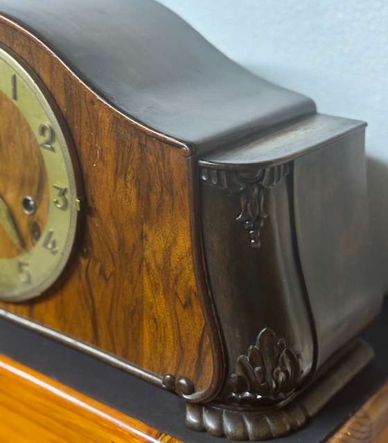 JUNGHANS CHIMING MANTEL CLOCK BLACK FOREST GERMANY