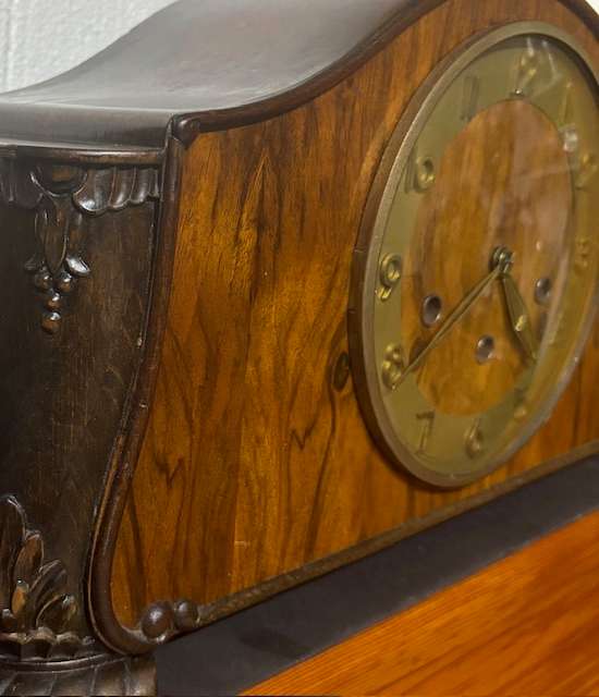 JUNGHANS CHIMING MANTEL CLOCK BLACK FOREST GERMANY