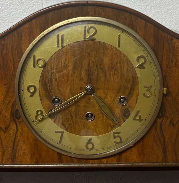 JUNGHANS CHIMING MANTEL CLOCK BLACK FOREST GERMANY