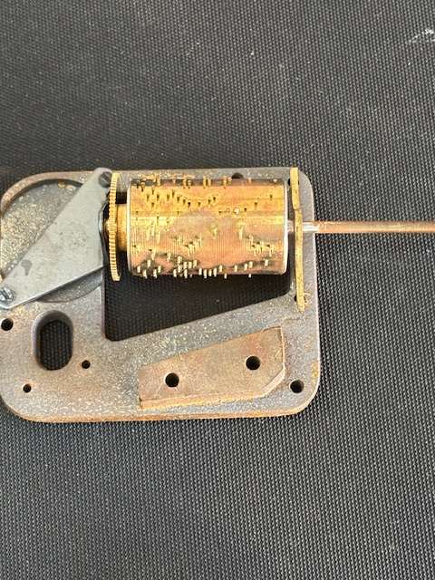 Brass clock movement