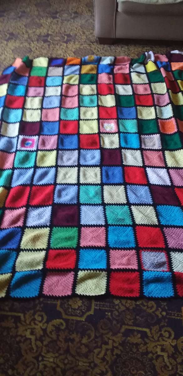 Traditional Crochet Blanket Approx 160cm x 200cm