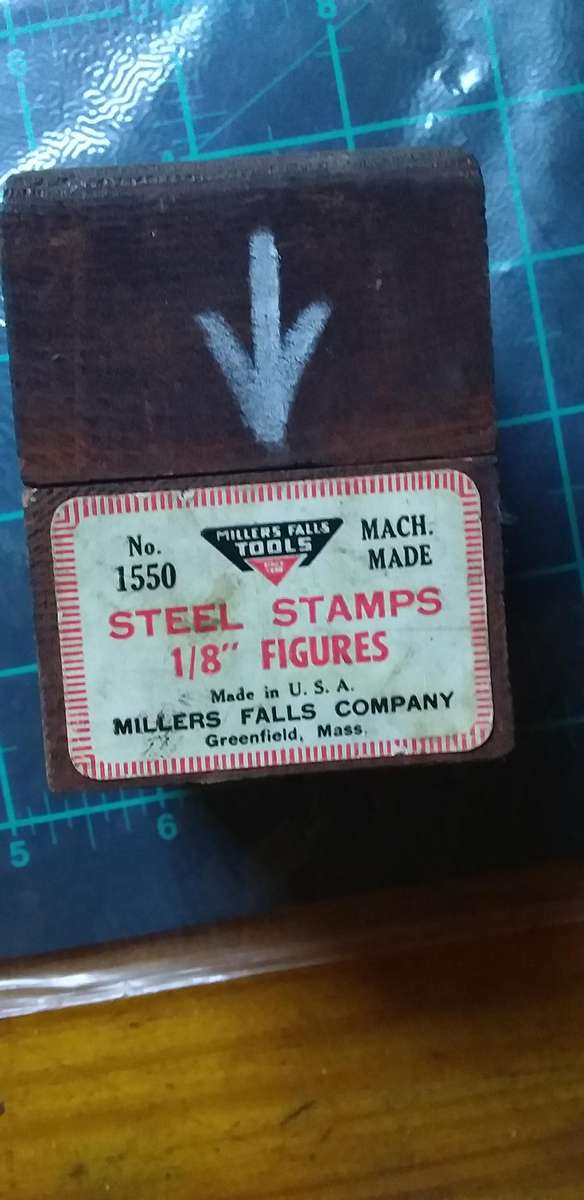 Vintage Miller Falls 9 Piece Set 1/8 Inch Figures Steel Stamps 1550 Vintage tools