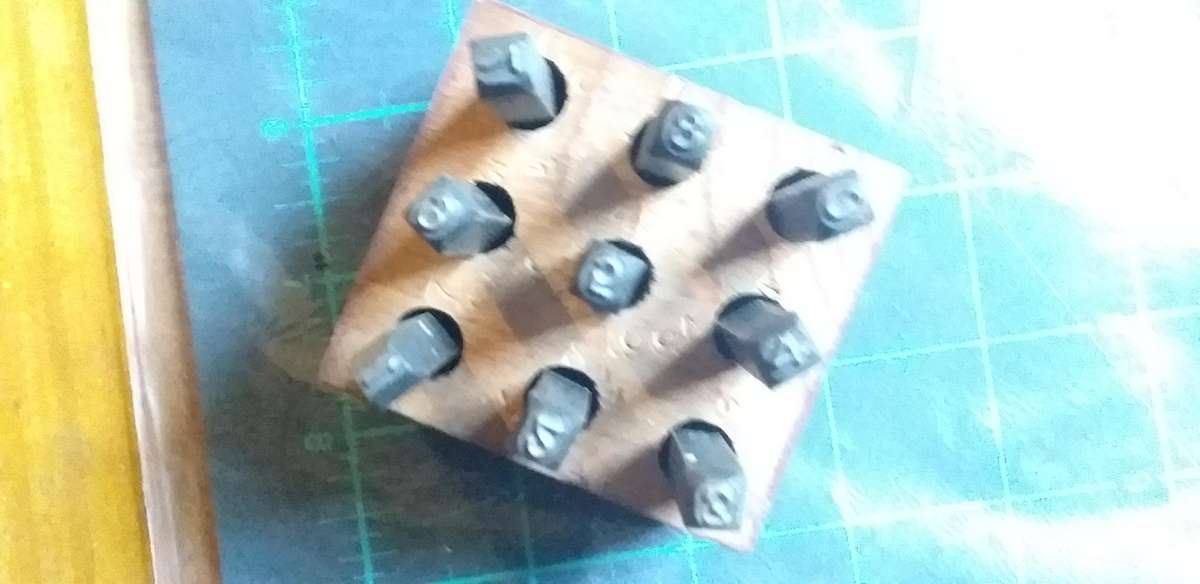 Vintage Miller Falls 9 Piece Set 1/8 Inch Figures Steel Stamps 1550 Vintage tools