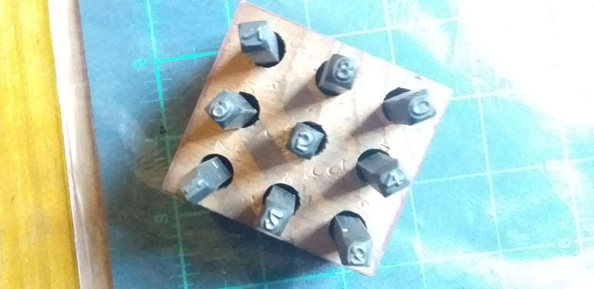 Vintage Miller Falls 9 Piece Set 1/8 Inch Figures Steel Stamps 1550 Vintage tools