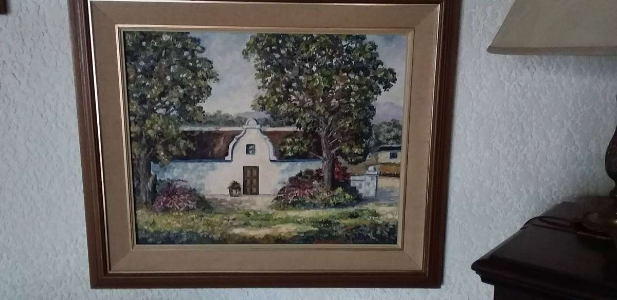 Cape Dutch House Oil On Board