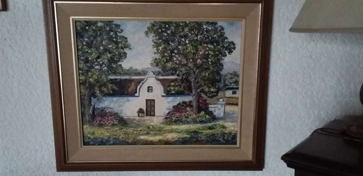 Cape Dutch House Oil On Board