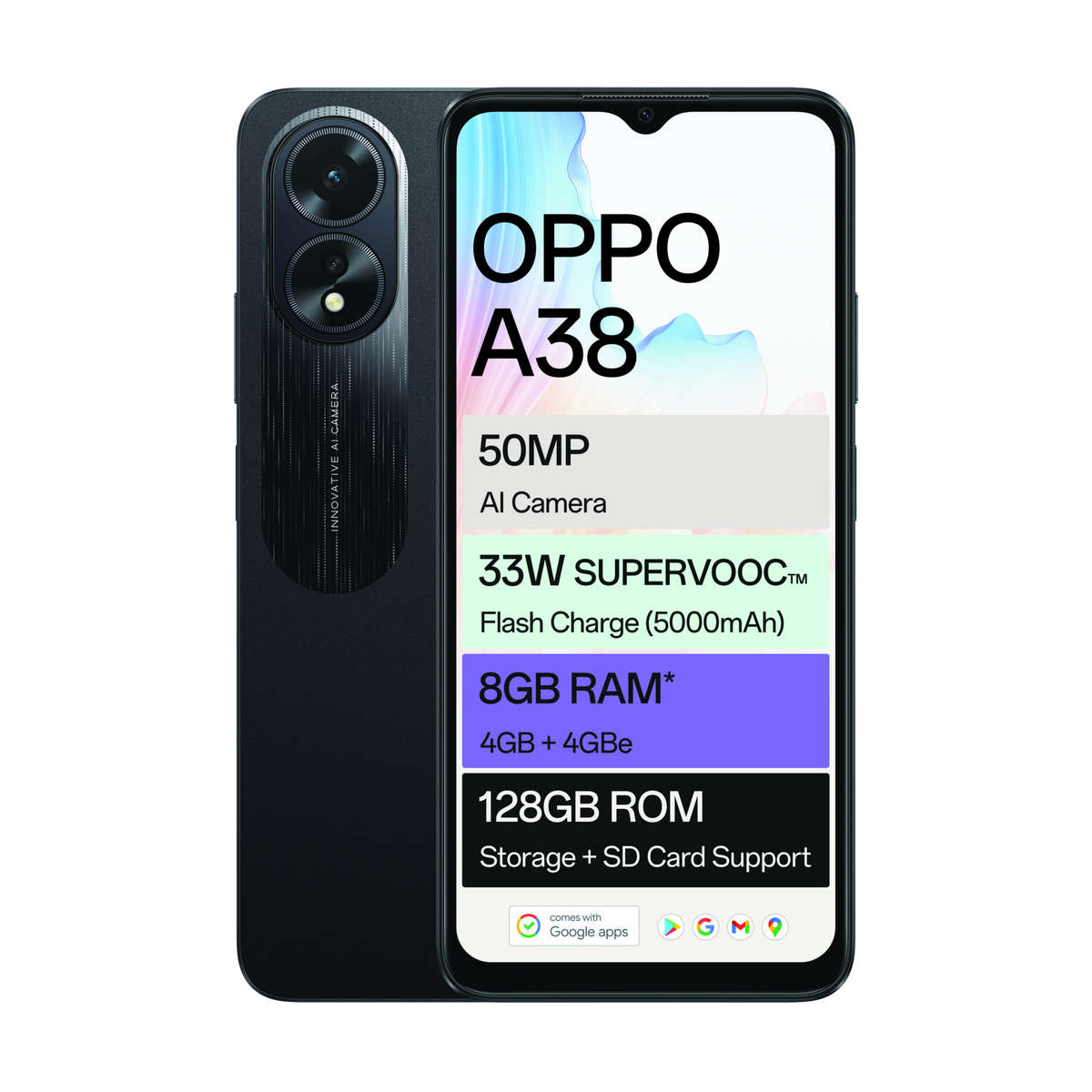 OPPO A38 128GB LTE Dual Sim - Glowing Black