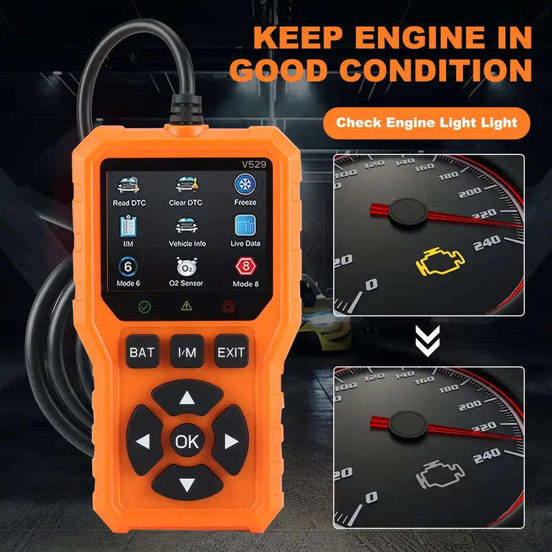 2025 Orange V527 Advanced OBD2 Scanner Diagnostic Tool