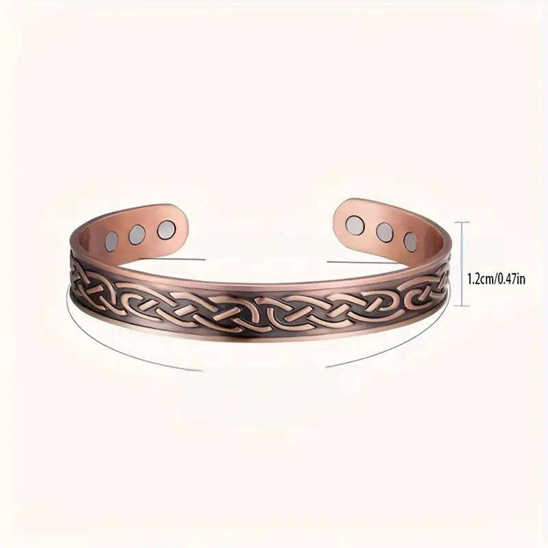 Magnetic Bracelet for Men Plated Vintage-Inspired Adjustable Retro Style
