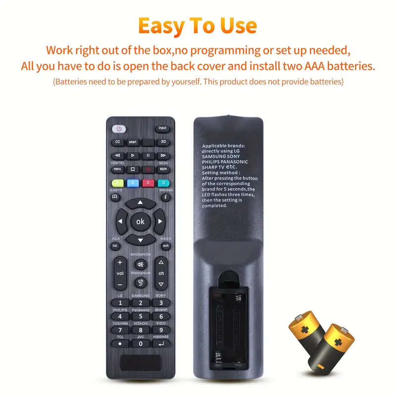 Universal TV Remote Control for SamSung, LG, Sony, Sharp, Philips, Toshiba, Hitachi, Sanyo, JVC etc