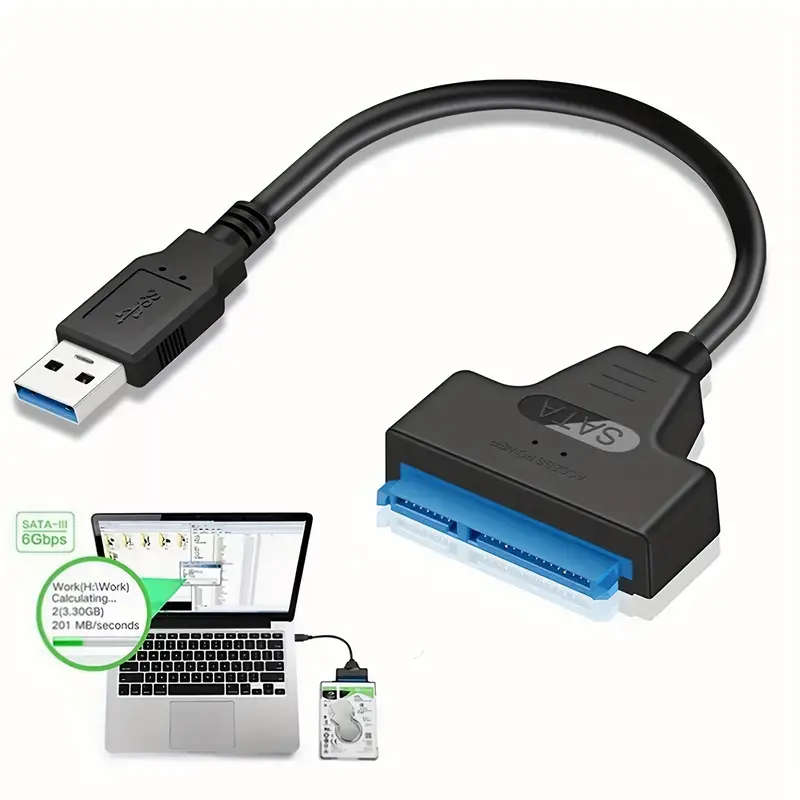 SATA To USB Cable - USB 3.0 Adapter Cable for 2.5` SATA SSD/HDD Drive
