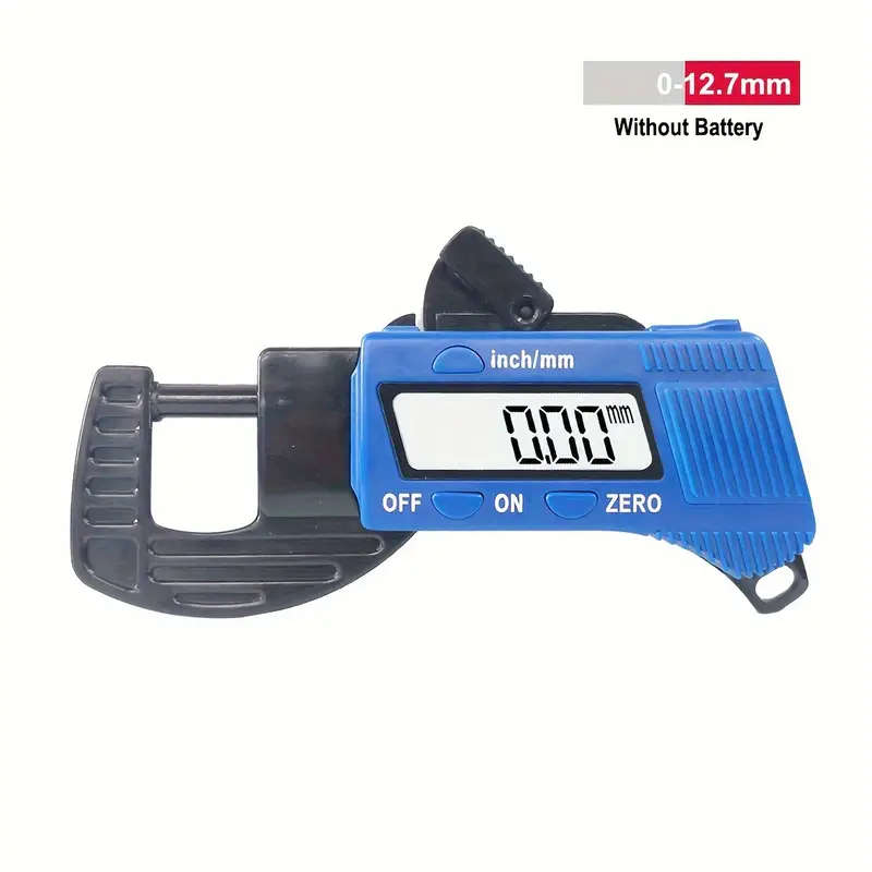 Portable Electronic Digital Thickness Gauge 0-12.7mm Blue