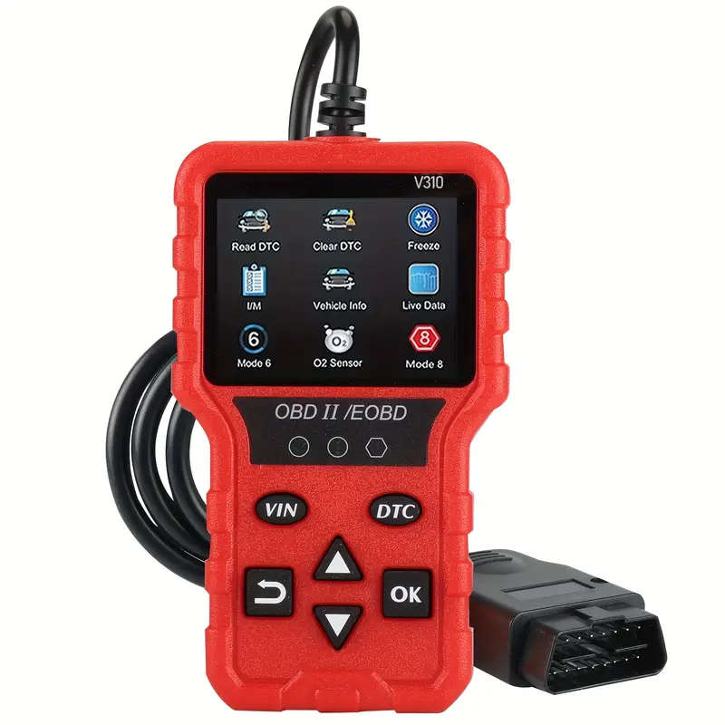 OBD2 Colorful Screen Car Fault Detector Automotive Diagnostic Tool (RED)