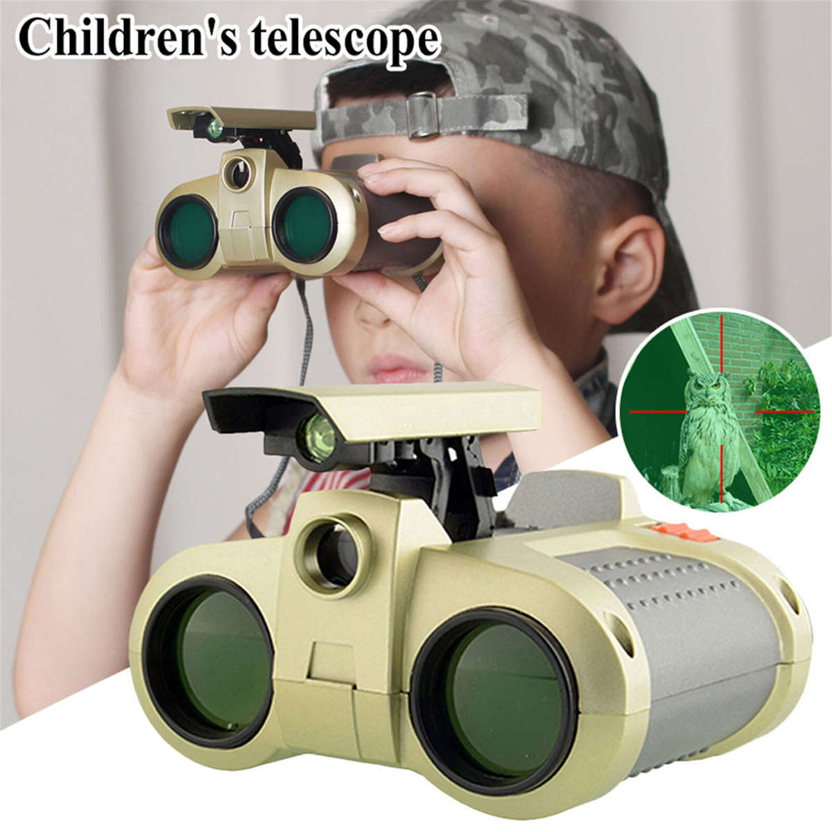 4x30 Pop-up Light Night Vision Binoculars for Children