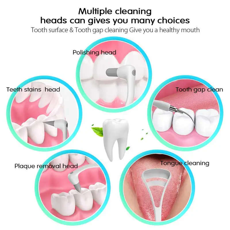 Electric Dental Calculus Remover Acoustic Vibration Light Guide