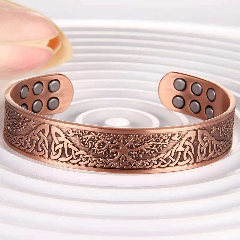 Copper Magnetic Bracelet For Men Life Of Tree 12 Magnets