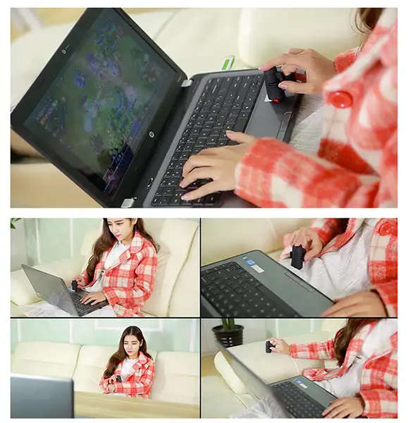 Wireless Finger Ring Optical Mouse  - 2.4G Computer Finger Wireless Mouse in POUCH