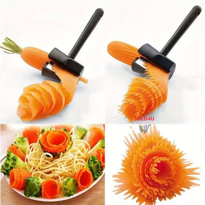 Stainless Steel Vegetable Spiralizer Carrot Curler - Perfect for Pasta, Salads & Garnishes