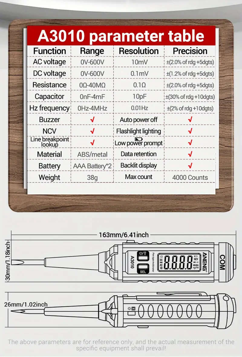 Multi-function Pen Tester Digital Multimeter