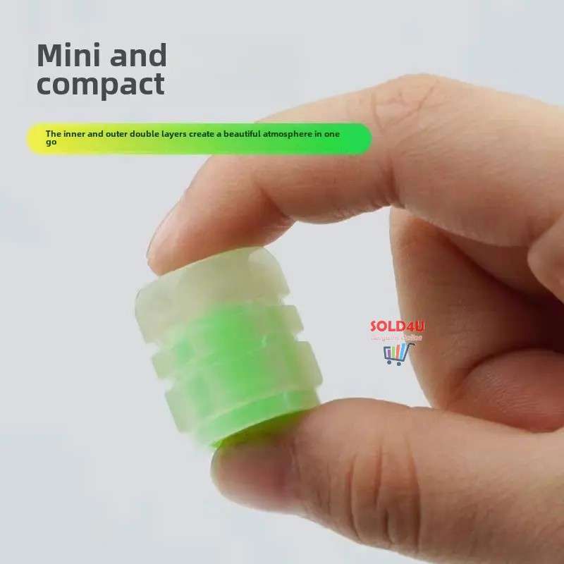 16pcs Car Tyre Valve Caps Luminous  (Green + Blue) Glow in Dark