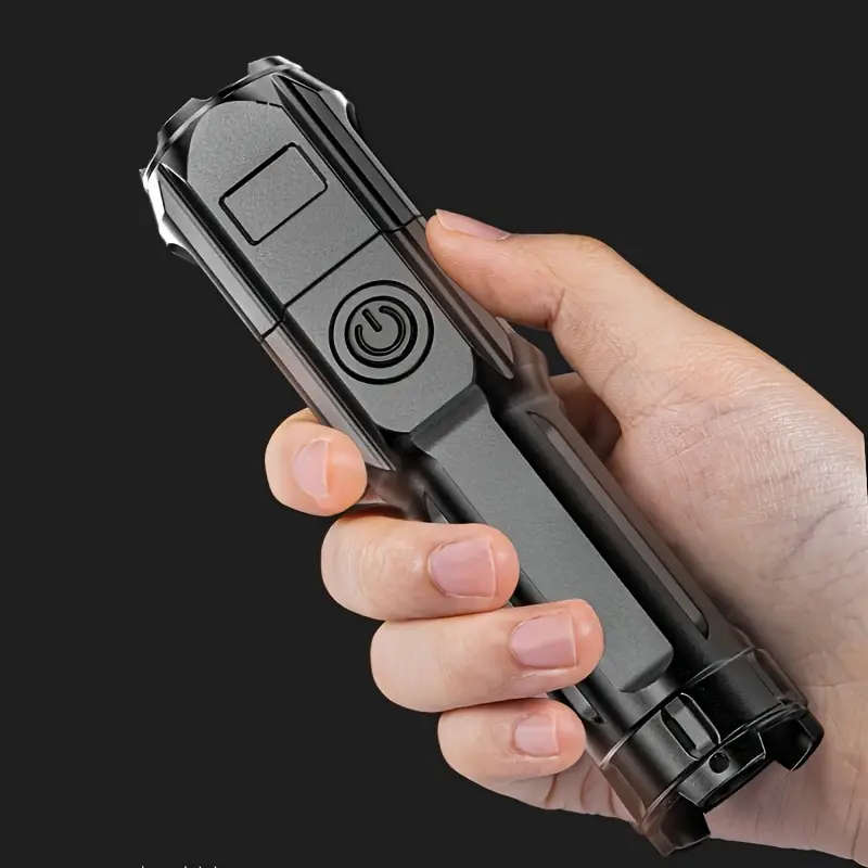 Ultra-Bright LED Flashlight Torch Rechargeable Zoomable with 3 Modes