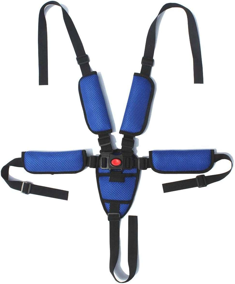 Universal Baby 5 Point Safety Harness Belt For High Chair Stroller (Blue)