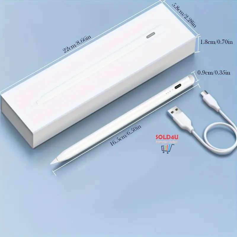 Active Stylus Pen for iPad 2018-2024, Tilt Sensitivity, Palm Rejection, High Precision Touch Pen