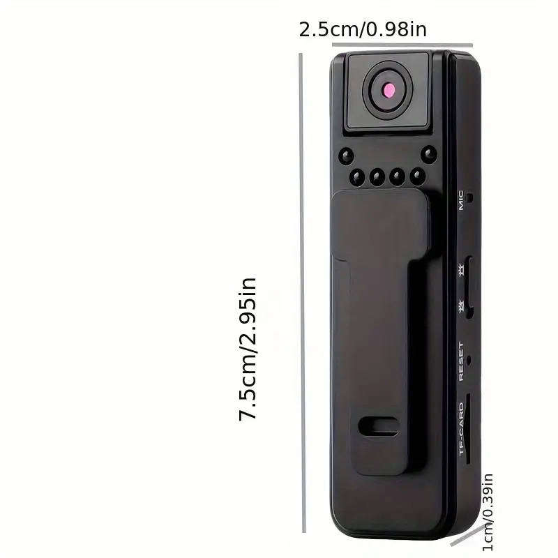 Body Camera with 1080P HD Recording Night Vision Function, Wearable Camera,  180° Rotatable Lens