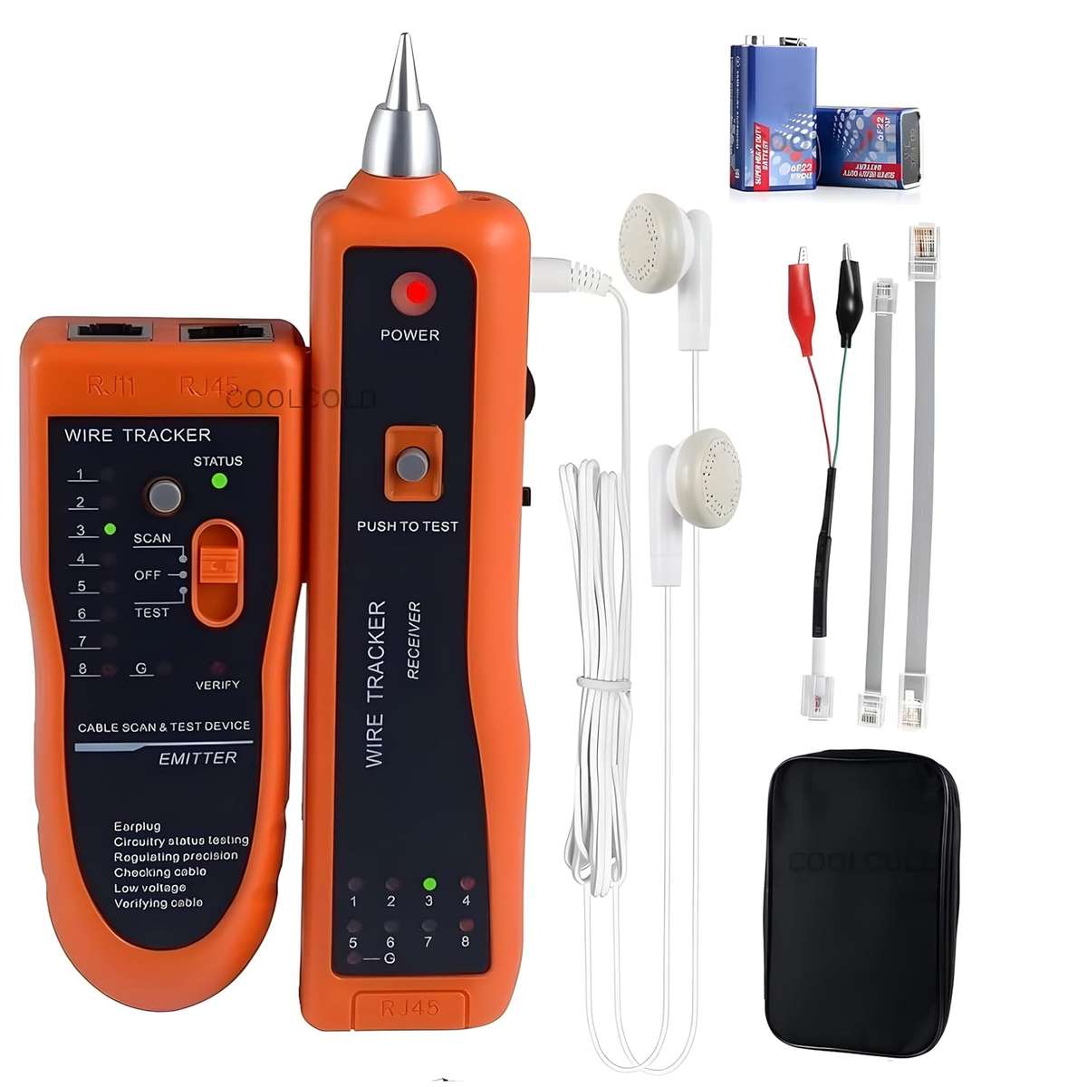 Cable Tester Wire Tracer Network LAN Cable Tester Wire Tracker RJ45 RJ11