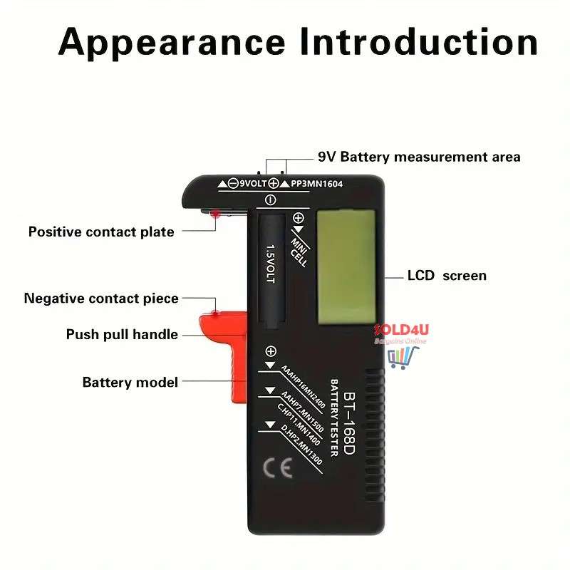 Digital LCD Battery Tester Universal  BT-168D