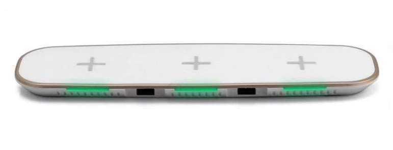 5 in 1 - 3 X Fast Qi Wireless Charger Pad plus 2 USB Ports