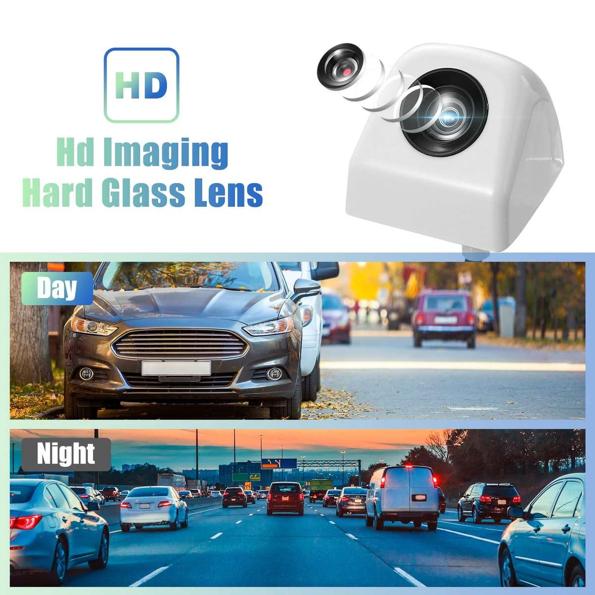 Car 12V 170 Degree Viewing angle Rear View Camera White