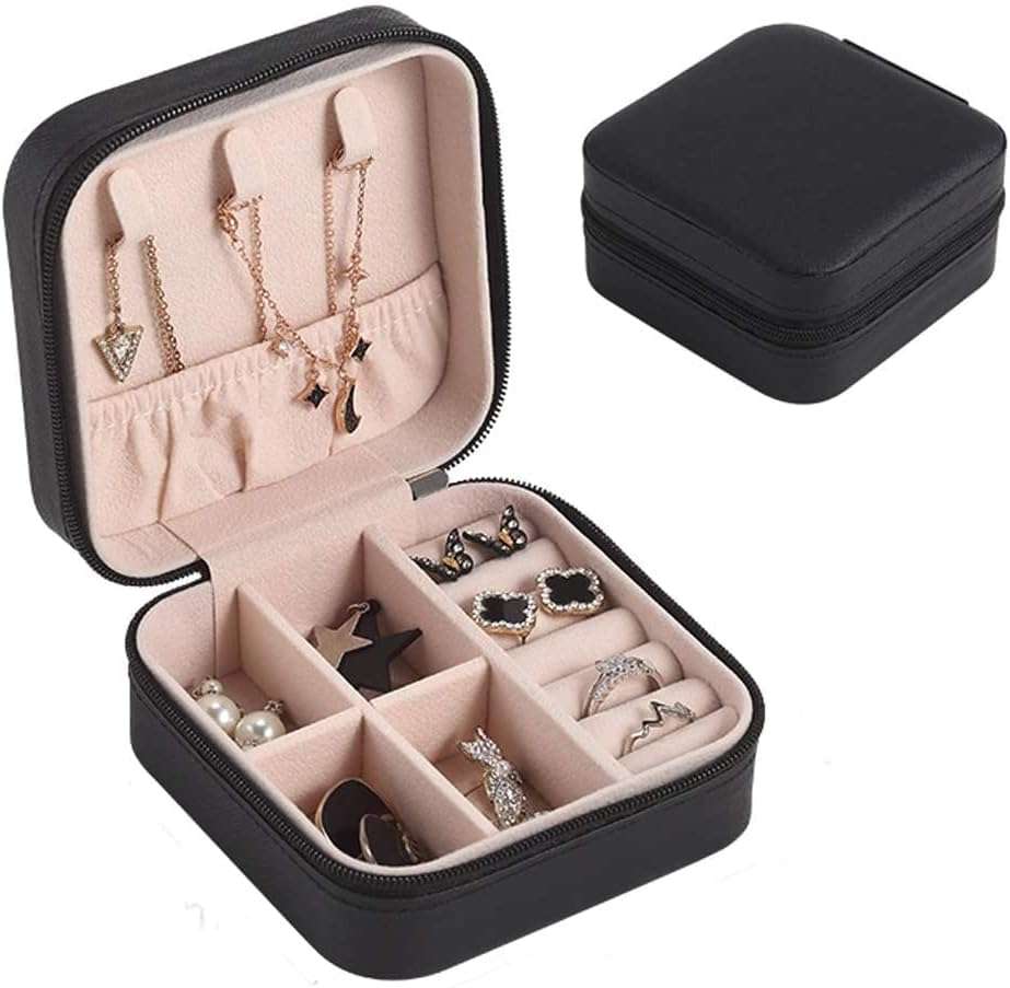 PU Leather Portable jewellery box travel case