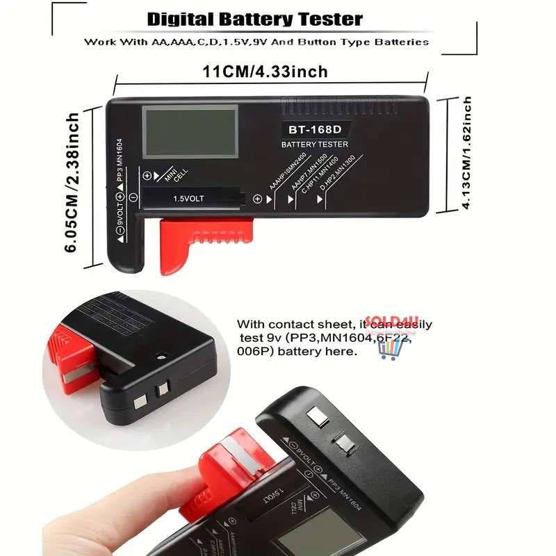 Digital LCD Battery Tester Universal  BT-168D