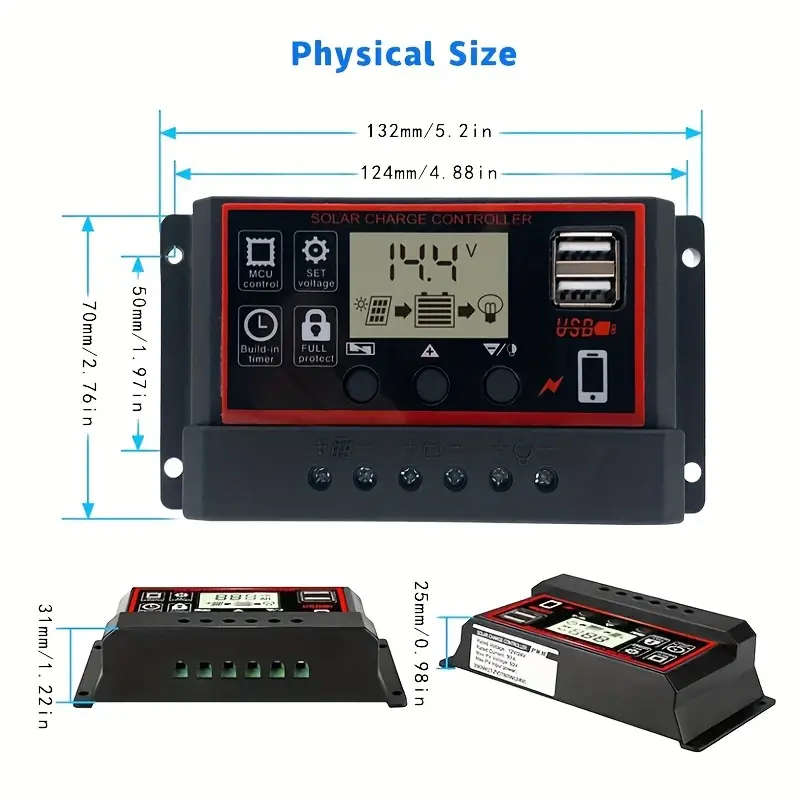 Solar Charge Controller 30A  - Black