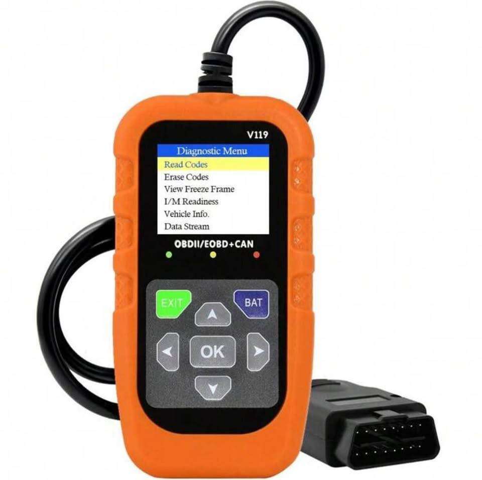 OBD II Color Car Fault Detector Code Reader OBD2 Scanner Diagnostic Tool V119 (Orange)