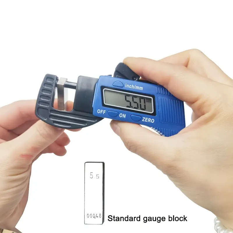 Portable Electronic Digital Thickness Gauge 0-12.7mm Blue